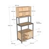 Kệ bếp đa năng 70x40x160cm gỗ cao su KB68061