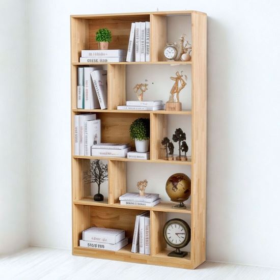 Picture of Kệ sách REVON 90x28x185cm gỗ cao su KS68322