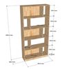 Kệ sách REVON 90x28x185cm gỗ cao su KS68322