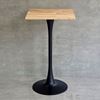 Bàn bar vuông 60cm chân sắt Tulip gỗ cao su BB020