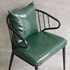 Ghế cafe khung sắt có tay tựa bọc nệm da simili GCF160
