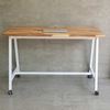 Bàn làm việc di động 120x60cm gỗ tràm 25mm chân sắt FOS012