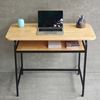 Bàn làm việc có ngăn để sách 100x50cm gỗ cao su khung sắt SPD68205