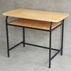 Bàn làm việc có ngăn để sách 100x50cm gỗ cao su khung sắt SPD68205