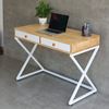 Bàn làm việc nhỏ có ngăn kéo 100x50cm chân sắt chữ X BD68101