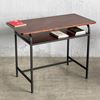 Bàn làm việc có ngăn để sách 100x50cm gỗ cao su khung sắt SPD68205