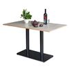 Bàn cafe chữ nhật 120x60cm gỗ plwood phủ melamin chân sắt đôi CFD68183