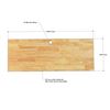 Mặt bàn làm việc chữ nhật 160x60cm gỗ cao su AA có lỗ luồn dây MB034