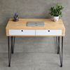 Bàn làm việc có ngăn kéo 100x60cm gỗ cao su chân sắt Hairpin BD68105