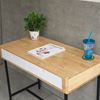 Bàn làm việc có ngăn kéo mini 100x50cm gỗ cao su chân sắt BD68103