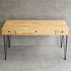 Bàn làm việc có hộc 140x60cm gỗ cao su chân sắt Hairpin BD68104