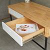 Bàn làm việc có ngăn kéo mini 100x50cm gỗ cao su chân sắt BD68103