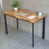 Bàn làm việc 120x60cm gỗ tràm chân sắt lắp ráp hệ Oval HBOV049