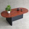 Bàn trà phòng khách Oval 120x60cm gỗ tràm TT68252