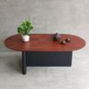 Bàn trà phòng khách Oval 120x60cm gỗ tràm TT68252