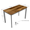 Bàn làm việc 120x60cm gỗ tràm chân sắt lắp ráp hệ Oval HBOV049