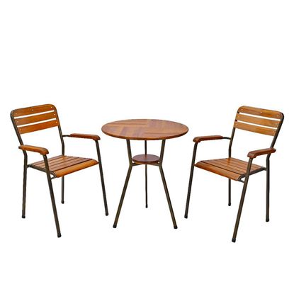 Combo bộ bàn ghế cafe ngoài trời Moon 03 chịu nắng mưa CBCF256