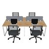 Bàn làm việc cụm 4 người ngồi chân sắt hệ Minimal HBMN0032