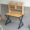 Bàn học liền kệ sách 100x60x145cm chân sắt chữ X lắp ráp FD68054
