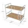 Giường tầng khung sắt lắp ráp mặt gỗ tự nhiên GT013