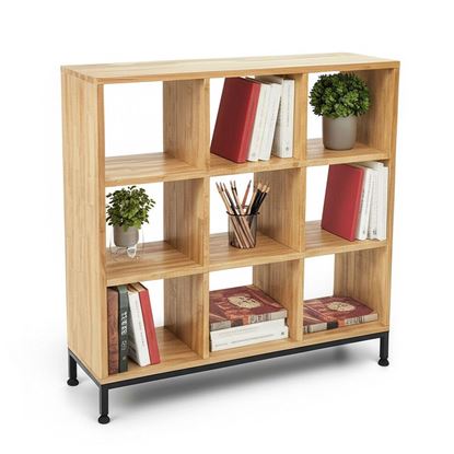 Kệ ô vuông trang trí 100x30x100cm gỗ cao su KS68326