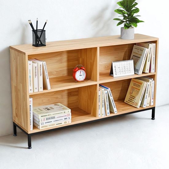 Kệ gỗ 4 ngăn 120x30x70cm gỗ cao su KS68325