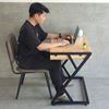 Bàn làm việc nhỏ 80x50cm có hộc kéo chân sắt chữ Z BD68112