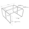 Picture of Bàn làm việc cụm 2 người ngồi chân sắt hệ Minimal HBMN031