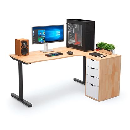 Bàn chơi game GamingDesk góc chữ L chân gác tủ GD68061