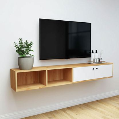 Kệ Tivi treo tường 1.6m gỗ tự nhiên KTV68104