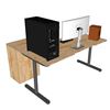 Bàn chơi game GamingDesk góc chữ L chân gác tủ GD68061