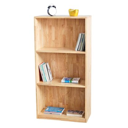 Kệ sách nhỏ 3 tầng 30x50x60cm gỗ cao su KS68196