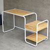 Picture of Bàn làm việc kết hợp kệ để máy in gỗ tự nhiên khung sắt BD68094
