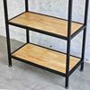 Kệ trang trí khung sắt 60x30x140cm mặt gỗ cao su KTB68136
