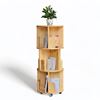 Kệ sách di động 3 tầng gỗ tự nhiên KS68191