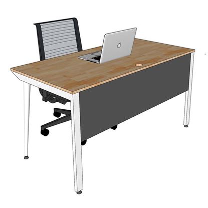 Bàn quản lý gỗ tự nhiên chân sắt lắp ráp BGD68069