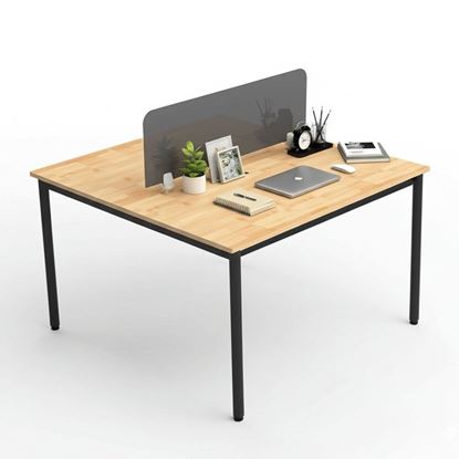 Bàn làm việc cụm 2 gỗ tự nhiên hệ OMA HBOM007