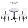 Combo bàn mặt đá và 2 ghế tựa lưng gỗ CBCF217