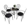 Bộ bàn và 4 ghế ngoài trời sắt hoa văn CBCF218