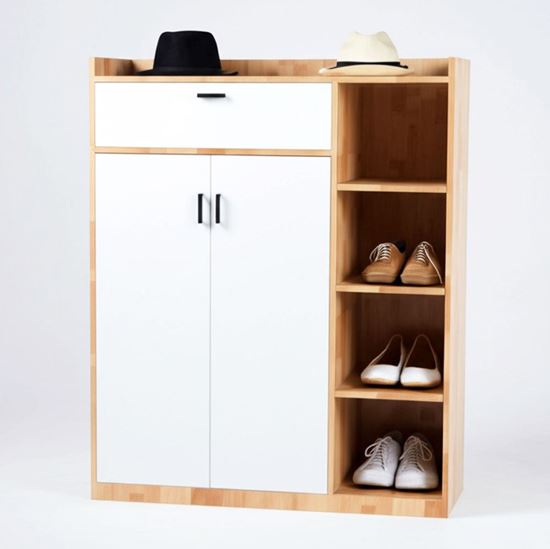 Tủ giày kết hợp kệ để đồ gỗ tự nhiên KG68068
