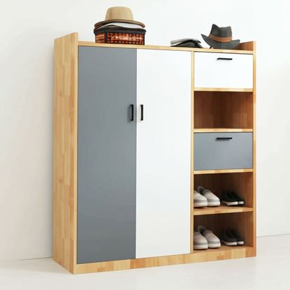 Tủ giày có ngăn kéo gỗ tự nhiên KG68066