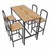 Combo bàn bar 120x60cm và 4 ghế bar gỗ khung sắt CBCF229