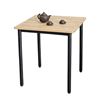 Bàn vuông 70cm gỗ tự nhiên chân sắt tròn BA68151