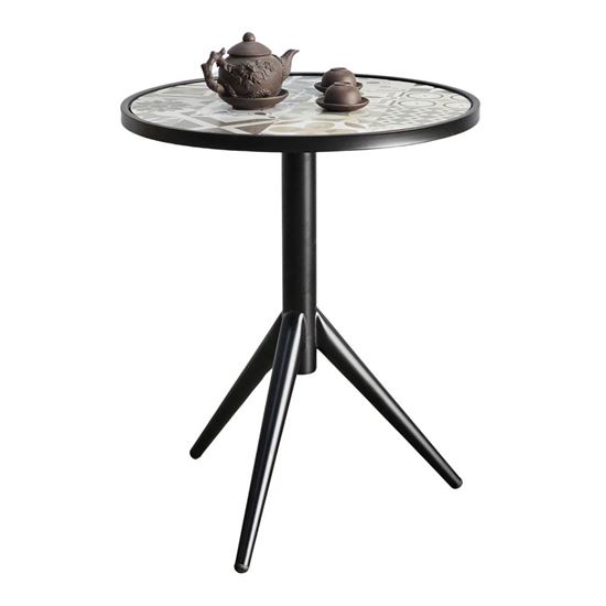 Bàn cafe gạch men chân sắt 3 chĩa CFD68149