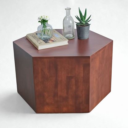 Bàn Sofa thùng lục giác gỗ tự nhiên TT68234