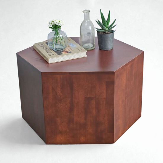 Bàn Sofa thùng lục giác gỗ tự nhiên TT68234