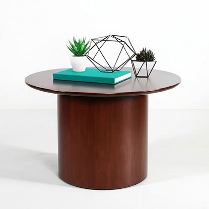 Bàn Sofa Tròn 70cm chân trụ gỗ tự nhiên TT68235