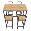 Combo bàn bar 120x60cm và 4 ghế bar gỗ khung sắt CBCF229
