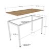 Bàn làm việc 120x60cm gỗ tự nhiên hệ Minimal 2 HBMN030