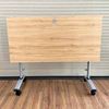 Bàn gấp gọn gỗ Plywood chân có bánh xe HBMS009
